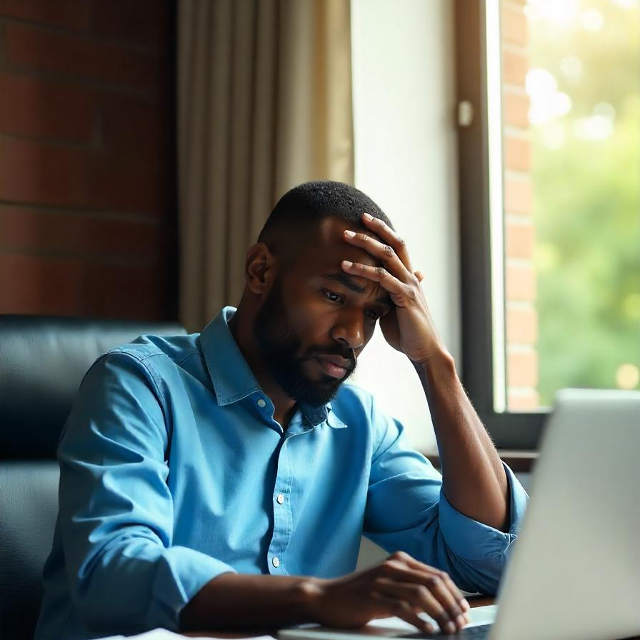 Frustrated business owner