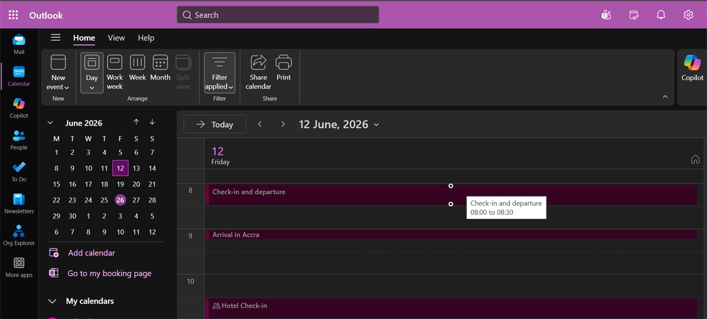 Travel itinerary and logistics support service Ghana, ExecutiveAid screenshot 4